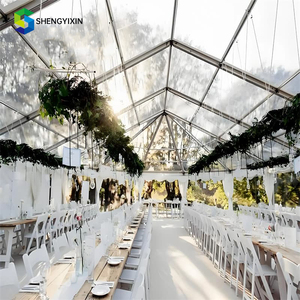 เต็นท์กระโจมอลูมิเนียมสีใสขนาดใหญ่สำหรับงานเฉลิมฉลองงานแต่งงานงานเลี้ยงเต็นท์สำหรับกิจกรรมกลางแจ้งหรูหรา10X20 <span class=keywords><strong>20X20</strong></span>ได้200 400คน - Product Image 2