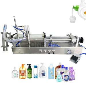 Mesin Pengisi Cairan Pneumatik Semi Otomatis, Mesin Pengisi Pasta Krim Kosmetik Sampo dengan Pedal Kaki
