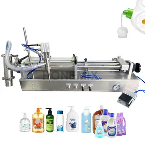 Máquina de llenado de líquido neumática, semiautomática, para champú, cosméticos, pasta de crema, con pedal de pie