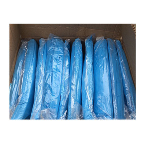 <span class=keywords><strong>Bata</strong></span> médica desechable de PP tejido azul para doctor, de manga larga, <span class=keywords><strong>con</strong></span> botón frontal y puños tejidos, para visitantes - Product Image 5
