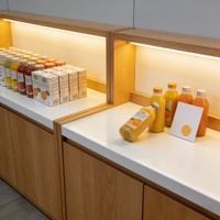 Comptoir de présentation de gâteaux modulaire avec logo OEM, étagère de magasin, vitrine de pâtisserie pour supermarché, comptoir