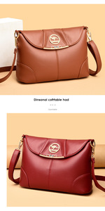 Women Bags Fashion Ladies Messenger Shoulder Bag Europe and America Cross-border Soft PU Leather Simple <b>Small</b> PU Handbag - Product Image 3