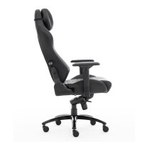 Chaise d'ordinateur ergonomique, pivotante, inclinable, avec réglage de la hauteur du siège, chaise de jeu noire