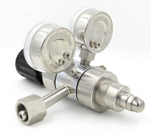Kinton Inlet 4000psi Outlet 300psi Acero inoxidable Inline Co2 Gas 2 Etapa CGA320 Cilindro Regulador de presión - Product Image 3