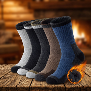 Thermal Knitted Reinforced Sports Socks Taiwan Made Warm Thick Wear Resistant Cold Weather Outdoor Socks - Product Image 1
