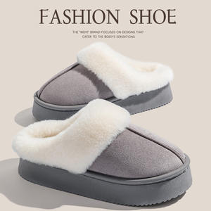 Explosive New Products Pvc <b>Sole</b> <b>Thick</b> Soled Home Fur <b>slippers</b> Plush Lining High Quality <b>slippers</b> With Factory Bestseller - Product Image 4