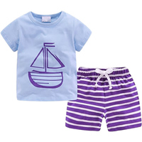 Ensemble short et t-shirt à manches courtes en coton à carreaux pour garçons, tenue décontractée d'été pour tout-petits