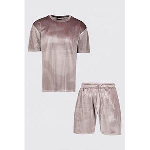 Ensemble sport pour homme Tenue d'été Ensemble 2 pièces T-shirts manches courtes et shorts Ensemble survêtement décontracté élégant - Product Image 3