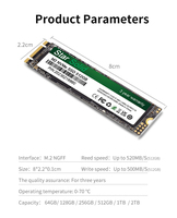 M2 NGFF SATA3 SSD 128GB 256GB 512GB 1TB 2TB M.2 Ssd Internal Solid State Drive untuk Desktop Laptop