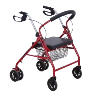 Marcheur et chariot de déambulateur adulte à 4 roues en aluminium pliant léger pour les personnes âgées - Product Image 1