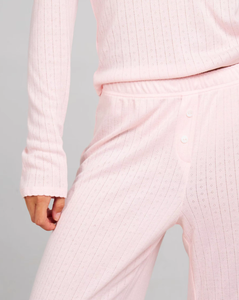 Pigiami Personalizzati in Bambù Modal Cotone per Donne, ODM Invernali con Motivo Pointelle, <span class=keywords><strong>Set</strong></span> Pigiama Femminile - Product Image 4