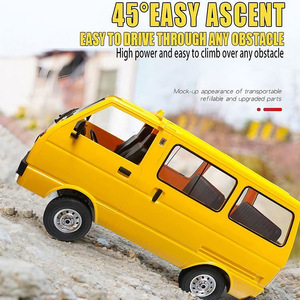 <span class=keywords><strong>Voiture</strong></span> télécommandée WPL D42 1/10 2WD à moteur central, propulsion arrière, mini-éclairage LED, escalade, radiocommande, Hijet RC Taxi pour les amateurs de modèles réduits - Product Image 4