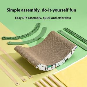 Nueva hamaca de madera sólida ecológica 2 en 1 para gatos, rascador y cama columpio con ventosa, camas para mascotas - Product Image 4