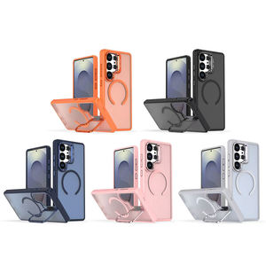 S26 अल्ट्रा केस मैट चुंबकीय लेंस स्टैंड बम्पर कवर s25 fe पारदर्शी s24 A25 ए 16 ए 36 ए 54 ए 55 बैक कवर - Product Image 3