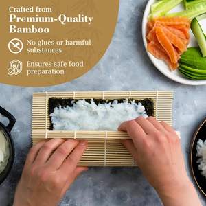 Rouleau jetable en bambou organique d'Eco de tapis de <span class=keywords><strong>sushi</strong></span> pour le végétalien/végétarien - Product Image 4
