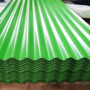 Placa de acero de zinc galvanizado con recubrimiento de color para techos de metal corrugado PPGI para construcción