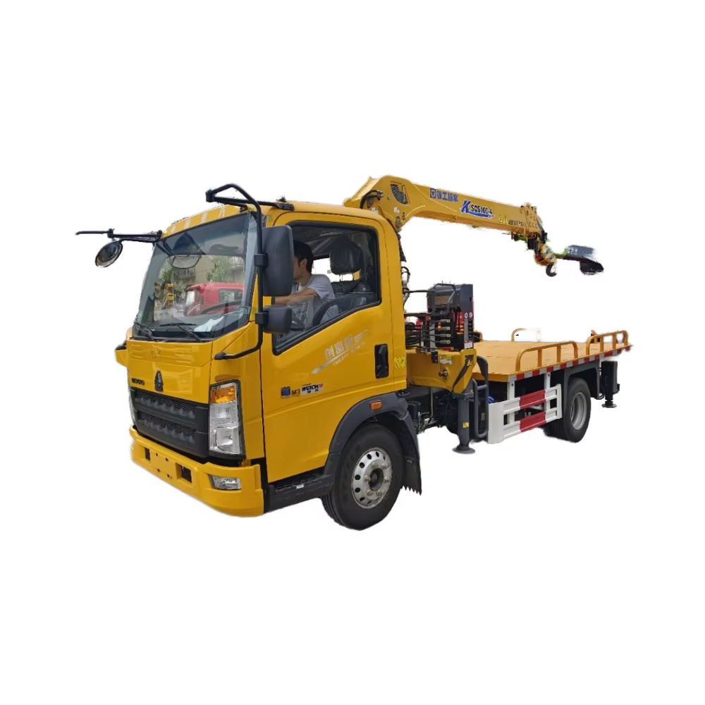 3T 4T 5T Sinotruk HOWO самосвал с автокраном, установленным с краном, передвижным краном с телескопической стрелой