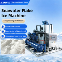 Machine à glace en flocons en acier inoxydable 304 pour eau de mer, machine à glace en flocons industrielle commerciale, prix d'usine
