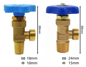 Válvulas de latão do cilindro do gás do oxigênio do co2 argon liquefeito 15kg lpg