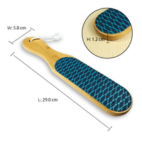 Lime à pieds en bois durable double face pour l'exfoliation et l'élimination des peaux mortes