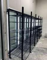 Magasin de spiritueux, chambre froide/congélateur à 6 portes avec porte vitrée et étagères à vendre