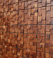 Panneaux muraux acoustiques Akupanel Panneau extérieur à lattes en bois Façade en noyer Grille décorative Panneaux de bois intérieurs