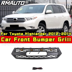 Pour Toyota Highlander 2012-2014 : Grille de pare-chocs avant, grilles de course, kit carrosserie, accessoires automobiles - Product Image 1