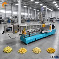 Ligne de production de granulés de snacks 2D 3D à double vis, extrudeuse automatique à sec pour la fabrication de Pani Puri, Papad et snacks frits