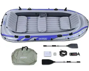 INTEX-Bote inflable grande de PVC para pesca, bote de remos, kayaks baratos, 5 botes de excursión, 68325