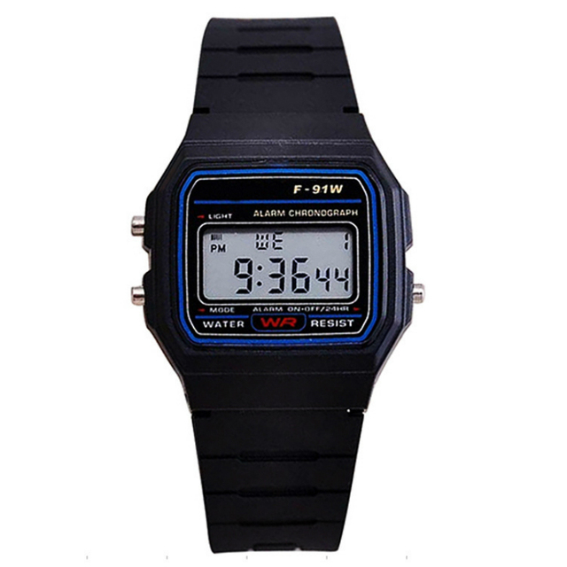 Multi-function Ultra-thin Luminous LED Kids Watches Sports Electronic Watch Children Girls Students Clock Square  F91W  Watch