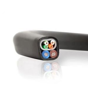 Outdoor <span class=keywords><strong>Cat5</strong></span> cat5e Cavo di Rete Siamese 4pr 24AWG Ethernet Cavo con adattatore di Alimentazione 305m - Product Image 2