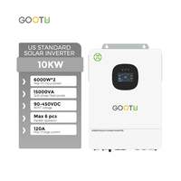 Invertisseur solaire biphasé GOOTU UL1741 norme américaine 10 kW basse tension 110 V 240 V DC vers AC double MPPT hybride parallèle