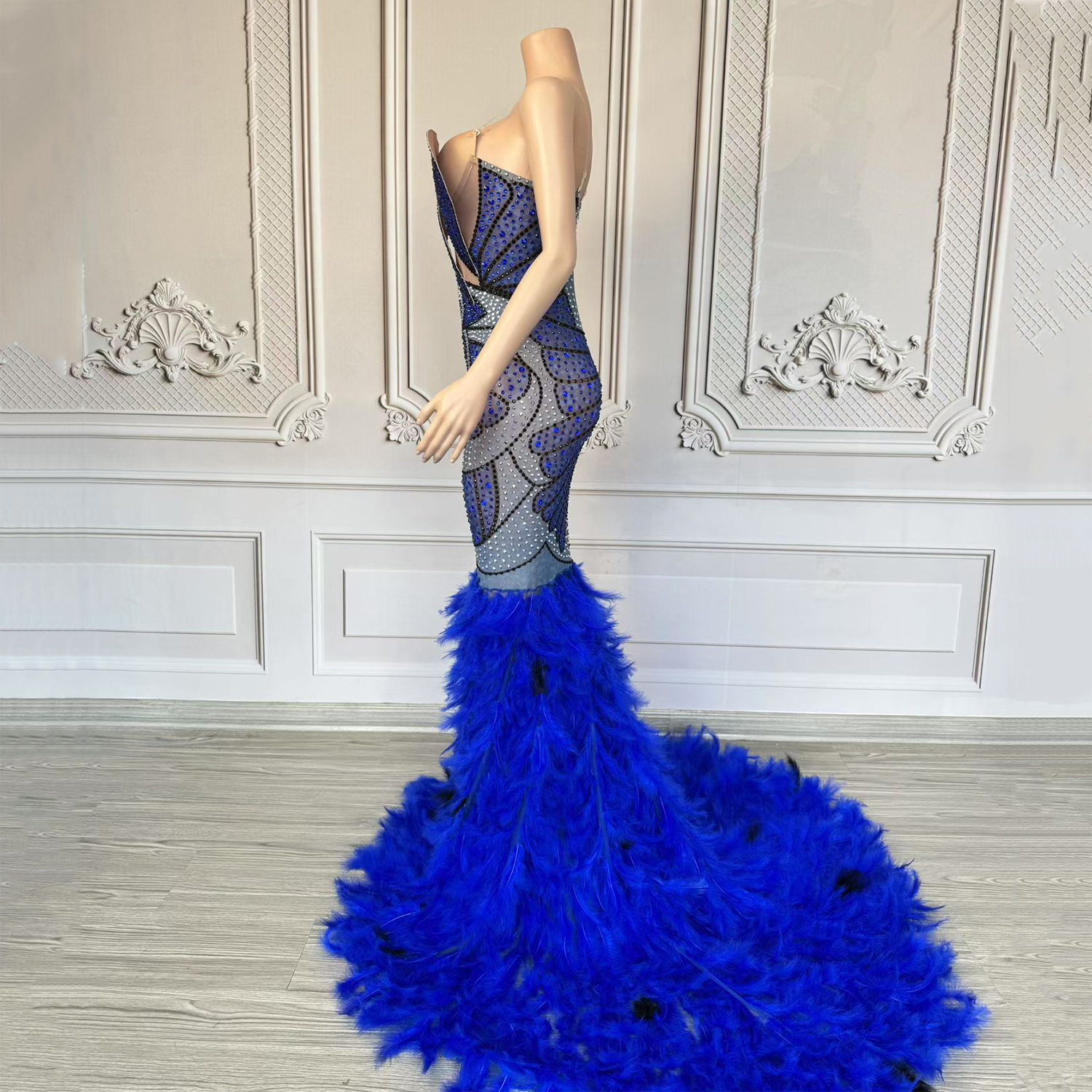 Diamond Butterfly dress Blue Feathers Big Hem Luxury Prom Party Dress Sparkly Rhinestones Dresses for Birthday Photoshoot| Alibaba.com Diamond Butterfly dress Blue Feathers Big Hem Luxury Prom Party Dress Sparkly Rhinestones Dresses for Birthday Photoshoot| Alibaba.com
