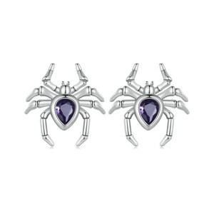 Orecchini a Perno Geometrici a Goccia a Forma di Ragno per Donna, Accessorio Semplice ed Elegante per l'Uso Quotidiano, Outfit Festivi e Regalo - Product Image 5