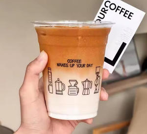 Bicchiere Monouso in PP a Parete Singola per Caffè e Frappè con Logo Stampato, Design Trasparente, Forma Unica, Marca HXH - Product Image 5