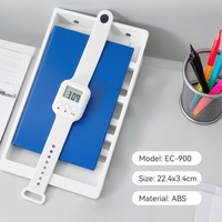 Petite minuterie Pomodoro personnalisée pour enfant 5 10 15 20 minutes, compte à rebours multiple, affichage LCD à chiffres, mini minuterie pour poignet avec sonnerie