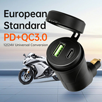 Chargeur de moto à double port 66W, PD30W USB36W, étanche, prise Hella, chargeur de voiture pour moto BMW 12V/24V, adaptateur de charge rapide