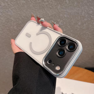 Funda Magnética con Tacto de Seda para iPhone 13 Pro Max 15 Plus, Marco Metálico para Cámara, Funda Protectora Antigolpes para iPhone 14 Pro Max - Product Image 6