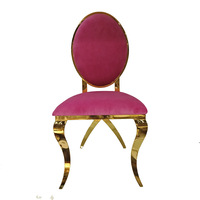 Vente en gros de meubles d'hôtel chaises de banquet et de salle à manger chaises de mariage en velours en acier inoxydable pour banquet de fête