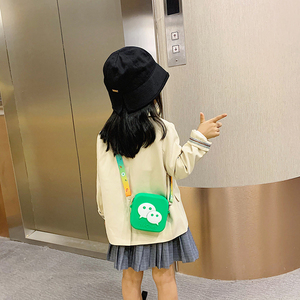 Mini bolso de lujo con diseño de dibujos animados tik tok para niñas, bandolera cuadrada, monedero - Product Image 4