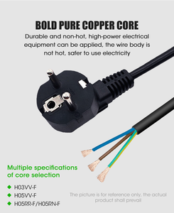 NF CE Certified 16A 250V <strong>Power</strong> <strong>Cord</strong> with Type E to EU Plug Pure Copper IEC <strong>C5</strong> &amp; CEE Male End for Home Appliances IP11 Level - Product Image 6