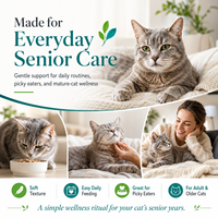 Vitamines pour chats seniors, formule avancée avec Lysine et Taurine pour soutenir la vision et la santé cardiaque, marque privée