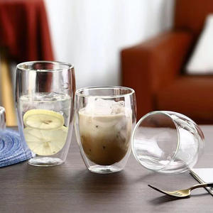 Taza de vidrio de doble capa creativa y popular, resistente al calor para el hogar, taza de café y té con leche de alta temperatura - Product Image 3