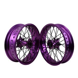 Exc SXF SX XC 17นิ้วชุดล้อ supermoto สีม่วง CNC ชุดล้ออลูมิเนียมขอบ125cc <span class=keywords><strong>250cc</strong></span> 350cc 450cc 530cc - Product Image 1