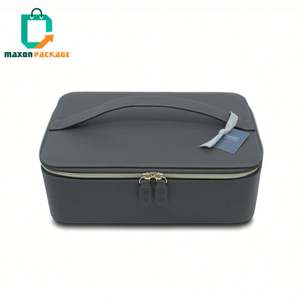 Sacs cosmétiques de voyage de maquillage personnalisés en cuir PU écologique simple de vente chaude - Product Image 4