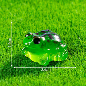 Miniaturas de Ranas Artísticas Pintadas a Mano de Resina, Luminosas, para Decoración de Jardín, Terrario, Manualidades, Adorno con Patrón Animal, Llavero - Product Image 4