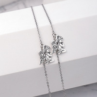 Chaîne de lunettes en acier inoxydable avec pendentif ange, collier pour lunettes de soleil, sangle plaquée sous vide, anti-perte, écologique, fait main, mode M&K