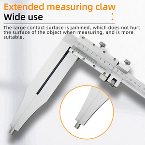 Professionele Hoge Kwaliteit 0-300Mm Staal Gehard Handmatige Industriële Nonius Remklauw Met Lange Kaak - Product Image 4
