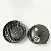 Barbecue vertical à eau à 2 niveaux, hauteur 79,5 cm, avec deux grilles chromées de 37,5 cm pour patio, jardin et grillades familiales