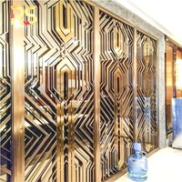 Hotel Lobby Decorative Glass Partition Wall Design Living Room Divider Partition Wall Panel with Glass Home Divider Wall
